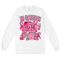 White in october we wear pink american football Long Sleeve Tee - RanaPortraitStore