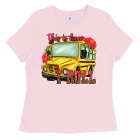 Bubblegum Pink this is how i roll Ladies Tee - NancyCooperArtShop