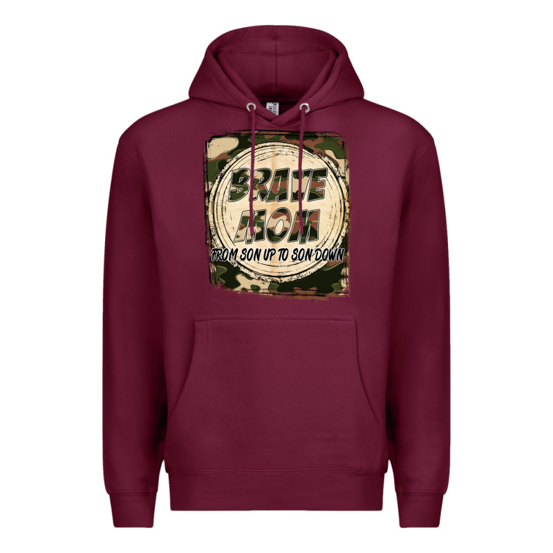 Brave Mom From Son Up To Son Down Mother's Day Premium Hoodie by FaDigitalArtStudio | Teevron