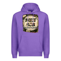 Purple Brave mom from son up to son down Mother's Day Premium Hoodie - FaDigitalArtStudio