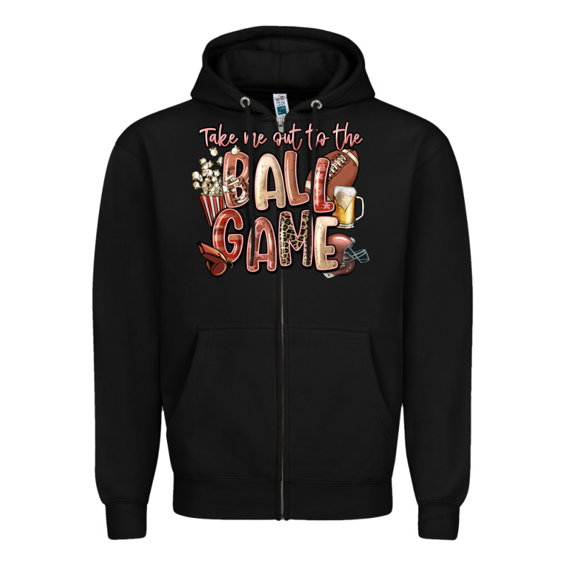 Take Me Out To The Ball Game Zipper Hoodie by FaDigitalArtStudio | Teevron