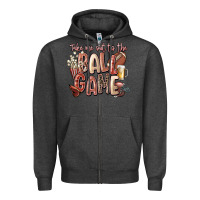 Charcoal Heather take me out to the ball game Zipper Hoodie - FaDigitalArtStudio
