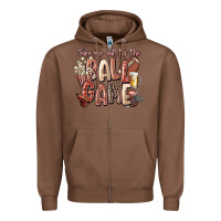 Chestnut take me out to the ball game Zipper Hoodie - FaDigitalArtStudio