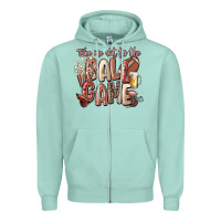 Seafoam take me out to the ball game Zipper Hoodie - FaDigitalArtStudio