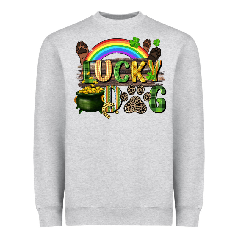 Lucky Dog St. Patrick's Day Heavyweight Sweatshirt by CowGirlArtShop | Teevron