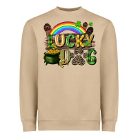 Mushroom Lucky dog St. Patrick's Day Heavyweight Sweatshirt - CowGirlArtShop