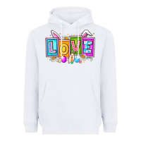 White Love Easter Heavyweight Hoodie - CowhideDigitalArt