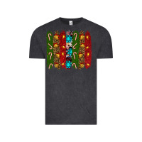 Vintage Black christmas brushstrokes Vintage Tee - RanaPortraitStore