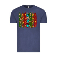 Vintage Denim christmas brushstrokes Vintage Tee - RanaPortraitStore