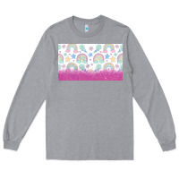 Heather Grey doodle doodle rainbow Long Sleeve Tee - TumblerDesignByShophia