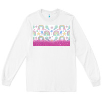 White doodle doodle rainbow Long Sleeve Tee - TumblerDesignByShophia