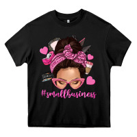 Black small business messy bun Heavy Core Tee - NancyCooperArtShop