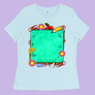 School Add Your Own Text Ladies Tee Designed By Nancycooperartshop