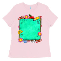 Bubblegum Pink school add your own text Ladies Tee - NancyCooperArtShop