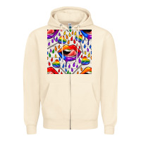 Sandshell Pride lgbtq lips and heart lollipop seamless patte Zipper Hoodie - BundleAndBundleShop