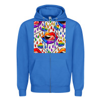 True Royal Pride lgbtq lips and heart lollipop seamless patte Zipper Hoodie - BundleAndBundleShop