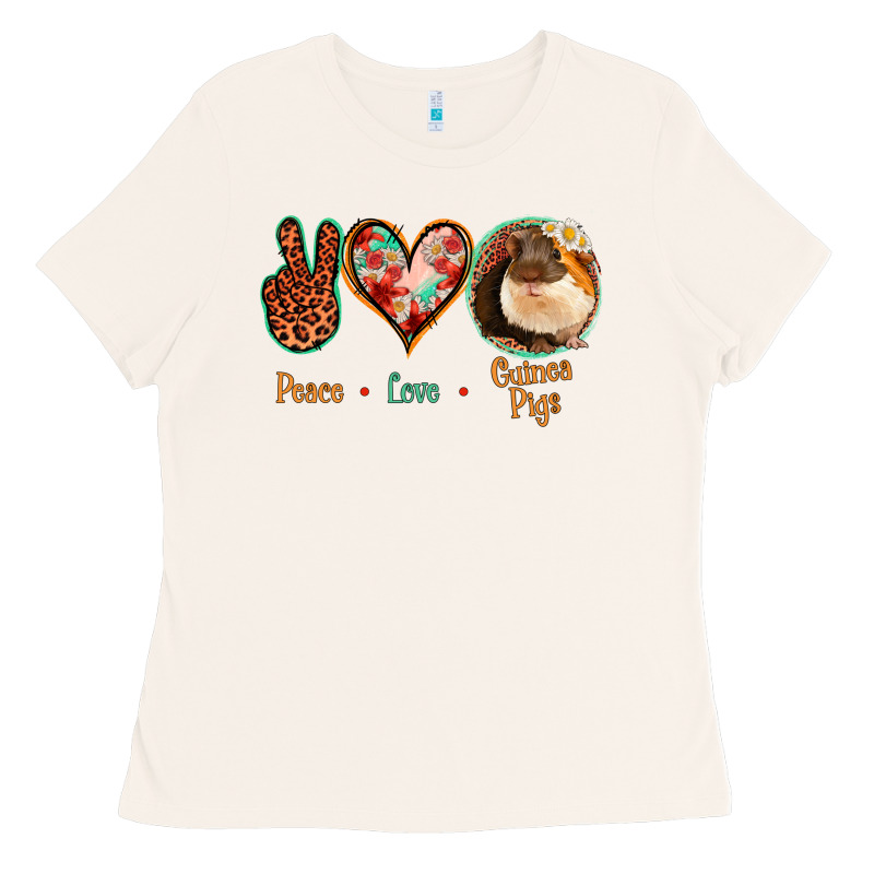 Peace Love Guinea Pigs Ladies Tee by Jasminsmagicworld | Teevron