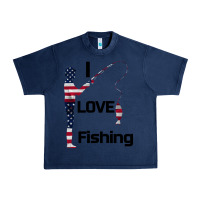 Navy I love fishing Urban Heavy Tee - Bettercallsaul