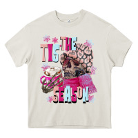 Cream tis the season winter skull Heavy Core Tee - NancyCooperArtShop