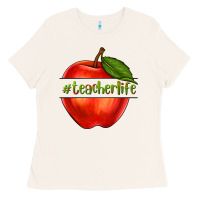 Bone teacher life with apple Ladies Tee - NancyCooperArtShop