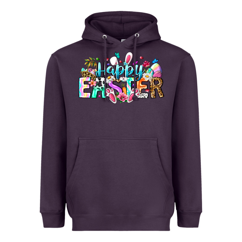 Happy Easter Bunny Heavyweight Hoodie by CowhideDigitalArt | Teevron