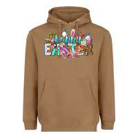 Toasted Coconut Happy Easter Bunny Heavyweight Hoodie - CowhideDigitalArt