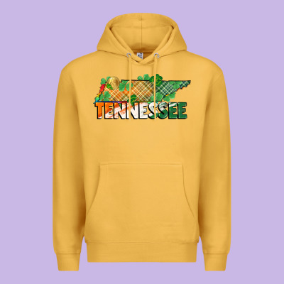 Tennessee Map St Patricks Day Premium Hoodie Designed By Fadigitalartstudio