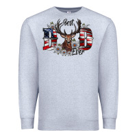 Heather Grey Best Dad Ever Premium Sweatshirt - CowhideDigitalArt