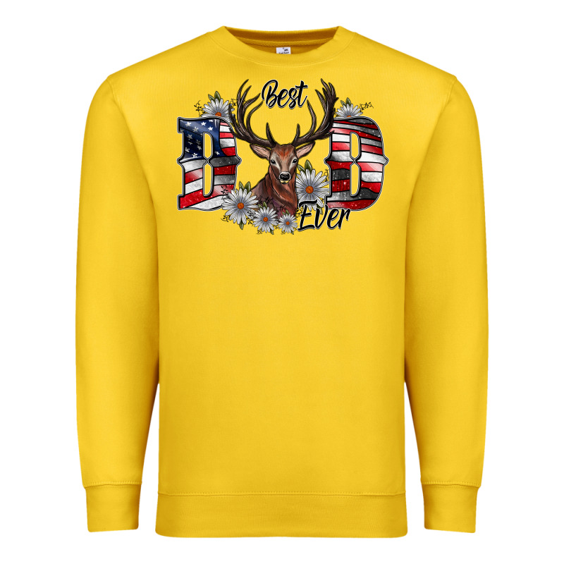 Best Dad Ever Premium Sweatshirt by CowhideDigitalArt | Teevron