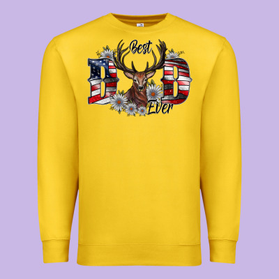 Best Dad Ever Premium Sweatshirt Designed By Cowhidedigitalart