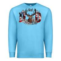 Ocean Blue Best Dad Ever Premium Sweatshirt - CowhideDigitalArt