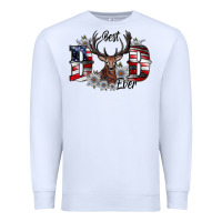White Best Dad Ever Premium Sweatshirt - CowhideDigitalArt