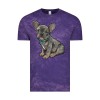 Cloud Purple french bulldog Vintage Tee - RanaPortraitStore