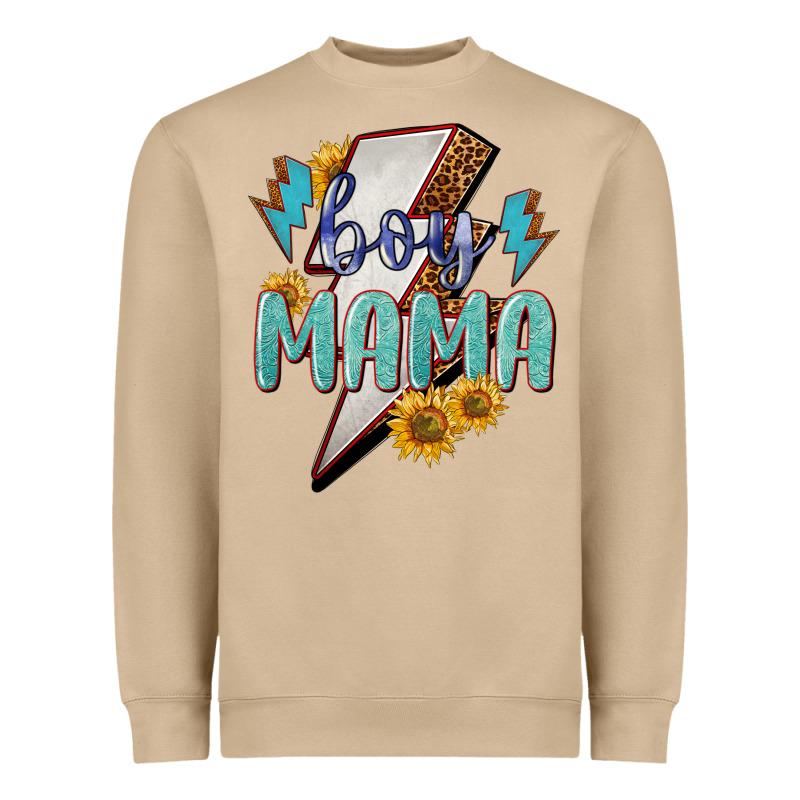 Boy Mama Lightning Bold Mother's Day Heavyweight Sweatshirt by HowdyJamesFarm | Teevron