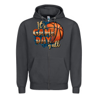 Smoke it's game day y'all basketball Zipper Hoodie - FaDigitalArtStudio