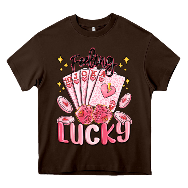 Feeling Lucky Heavy Core Tee by MaliasSmallBusiness | Teevron