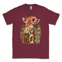 Burgundy Giraffe with Floral Classic Tee - Bettercallsaul