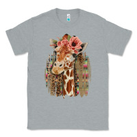 Heather Grey Giraffe with Floral Classic Tee - Bettercallsaul