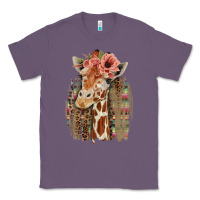 Lavender Giraffe with Floral Classic Tee - Bettercallsaul