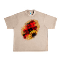 French Oak sunflower Christmas patch Urban Heavy Tee - JahusDesignShop