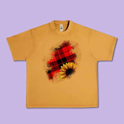 Sunflower Christmas Patch Urban Heavy Tee Designed By Jahusdesignshop