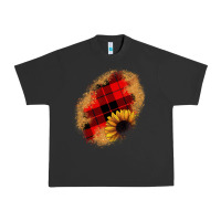 Pigment Black sunflower Christmas patch Urban Heavy Tee - JahusDesignShop