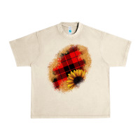 Sandshell sunflower Christmas patch Urban Heavy Tee - JahusDesignShop