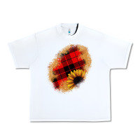 White sunflower Christmas patch Urban Heavy Tee - JahusDesignShop