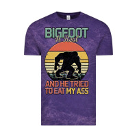 Cloud Purple Bigfoot is real and he tried to eat my ass Vintage Tee - Bettercallsaul