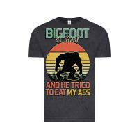 Vintage Black Bigfoot is real and he tried to eat my ass Vintage Tee - Bettercallsaul