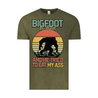 Vintage Olive Bigfoot is real and he tried to eat my ass Vintage Tee - Bettercallsaul