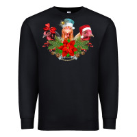 Black Chickens Christmas Premium Sweatshirt - CowhideDigitalArt