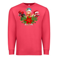 Cardinal Chickens Christmas Premium Sweatshirt - CowhideDigitalArt
