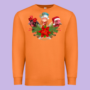 Chickens Christmas Premium Sweatshirt Designed By Cowhidedigitalart